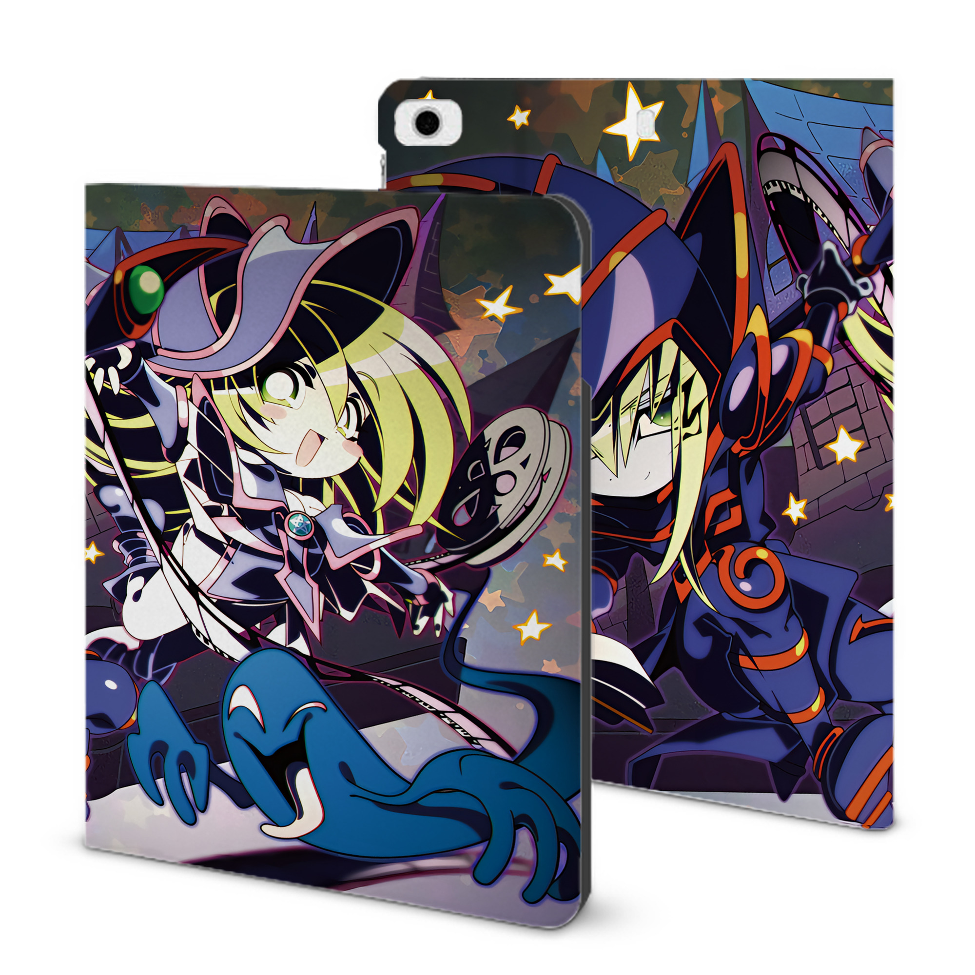 （画像用） 遊☆戯☆王 Yu-Gi-Oh! IPad ケース ブック型 PUレザー TPU 耐衝撃 軽量 薄型 ペン収納なし 全面保護 IPad 各モデル対応
